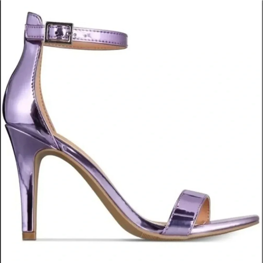 Material Girl Womens Blaire Metallic Heels Size 8.5